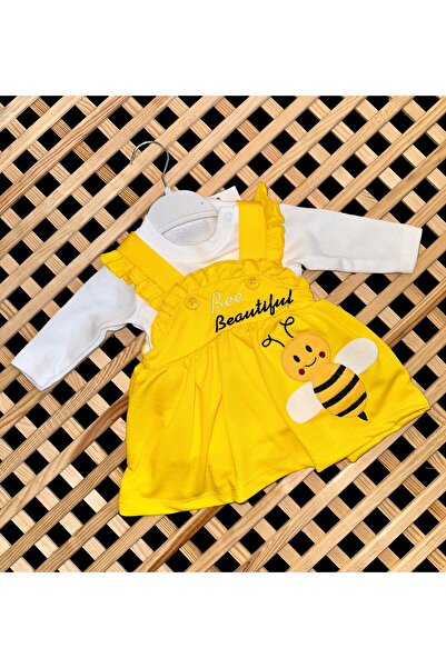 MEVİTTA Trend Bebek Kıyafeti Arılı Nakışlı Kız Elbise