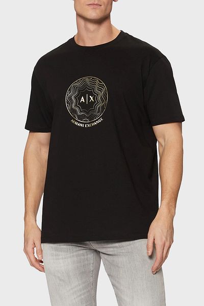Armani Exchange Tricou pentru bărbați Armani Exchage - 100% bumbac, croială normală, XM cu logo 000328   AF10364 UC001