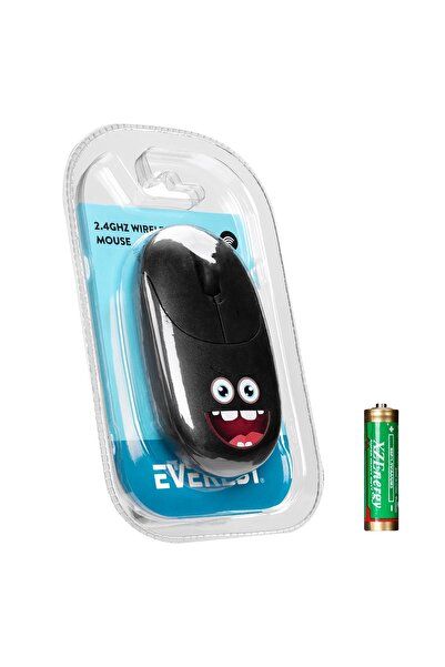 Everest Sm-26 Fashıon 2.4ghz Siyah Kabartmalı Kablosuz Mouse Modern Tasarım 431550