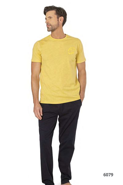 Pierre Cardin Men's Yellow Short Sleeve Printed Clothing Set