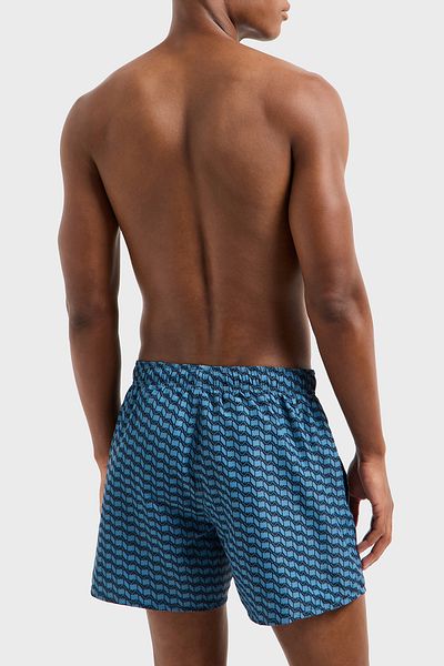 Emporio Armani Ανδρικό μαγιό με λεπτή εφαρμογή με μοτίβο χαμηλής μέσης - EM 000583   AF12342 F9035