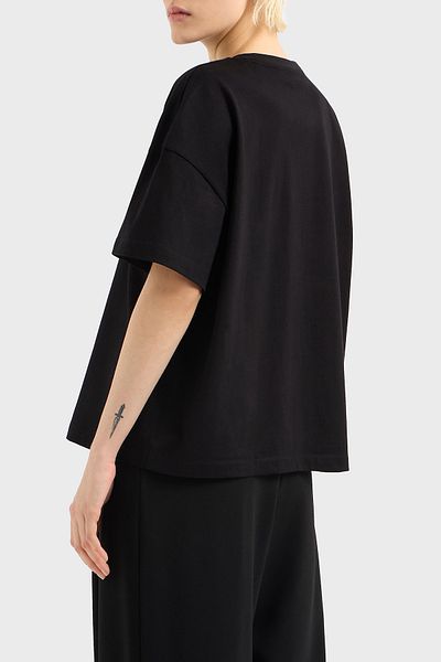 Armani Exchange Tricou cu decolteu relaxat cu imprimeu cu logo Armani Exchage XW001182 AF15085 UC001