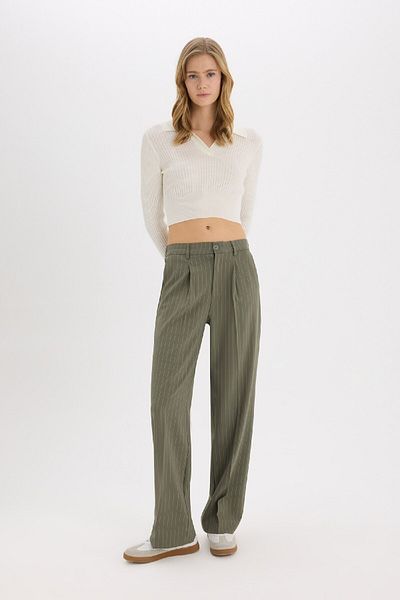 DeFacto Hose mit weitem Bein, doppelter Tasche, normaler Taille, Standardgröße, D5066AX25SP