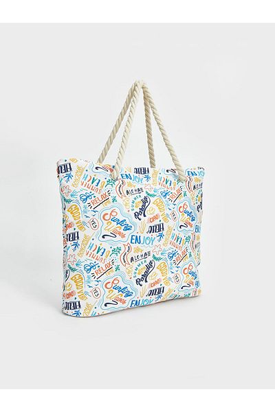 LC Waikiki LCW ACCESSORIES Γυναικεία τσάντα παραλίας με στάμπα