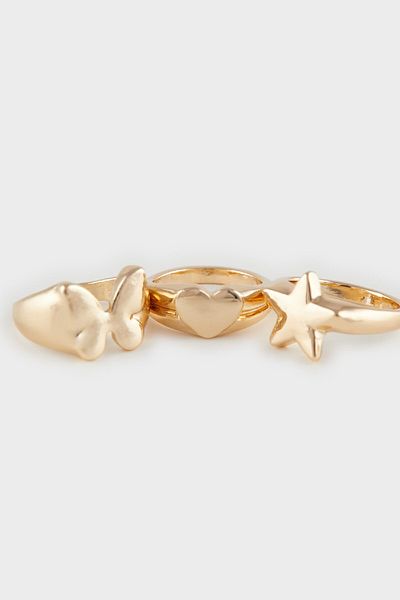 DeFacto 5-teiliger Goldring für Damen E4492axns