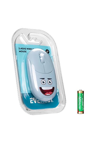 Everest Sm-26 Fashıon 2.4ghz Mavi Kabartmalı Kablosuz Mouse