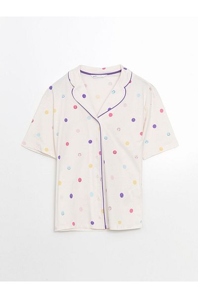 LC Waikiki Σετ γυναικείες πιτζάμες με στάμπα LCW Young Shirt Collar