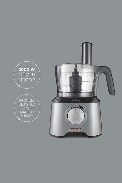Karaca Mastermaid Power Multifunktionale 10-in-1-Küchenmaschine, Grau