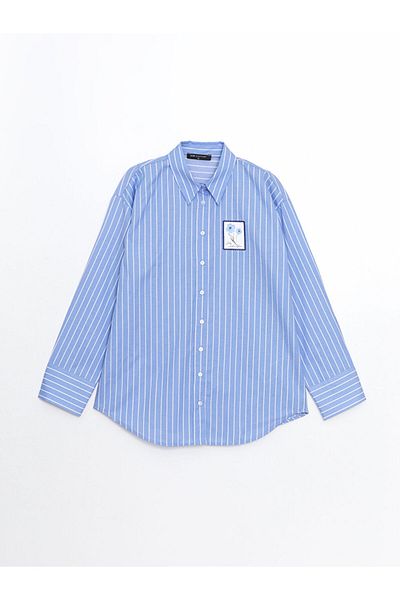 LC Waikiki Cămașă de damă LCW Comfort Floral Oversize Poplin