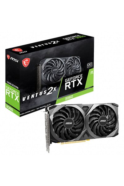 MSI بطاقة رسومات الألعاب Geforce Rtx 3060 Ventus 2x 12g Oc 12gb Gddr6 192bit Dx12