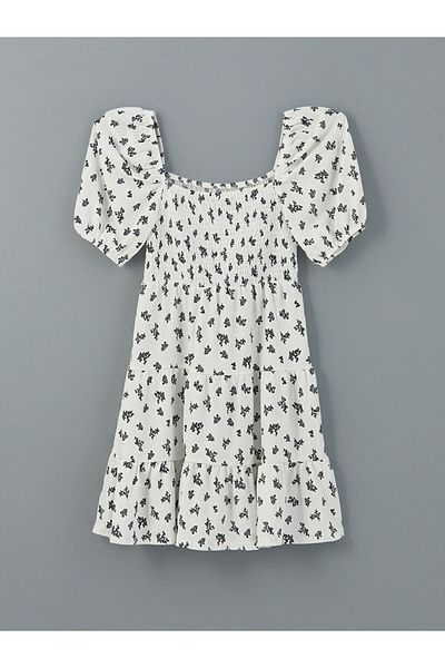LC Waikiki New Season Boat Neck Floral Women's Dress - S5Gq55Z8