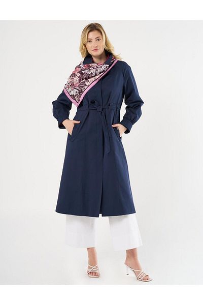 Kayra Παλτό με μανίκια σκούρο Navy Blue Raglan