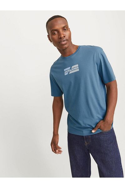 Jack & Jones Tricou cu imprimeu grafic JJECORP - O-Gât, Model SS, Noos 12268415   alb