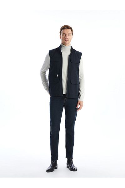 LC Waikiki Ανδρικό γιλέκο LCW Standard Mold Stand-up Collar