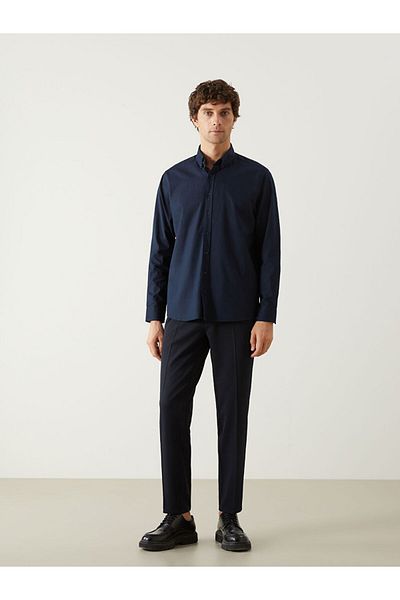 LC Waikiki Ανδρικό μακρυμάνικο πουκάμισο Oxford LCW Vision Slim Fit