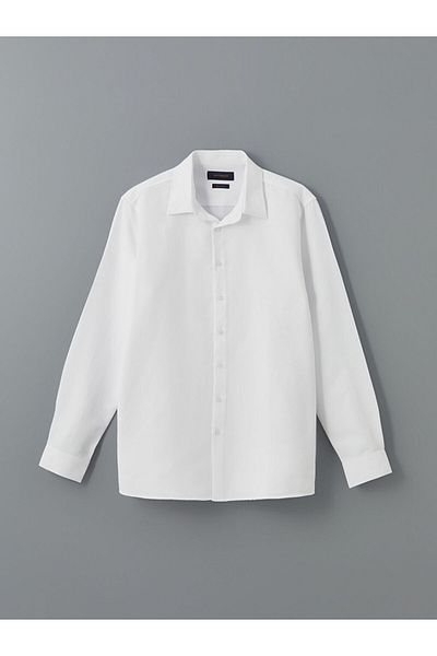 LC Waikiki Slim Fit Long Sleeve Dobby Men's Shirt