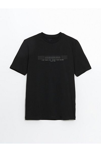 LC Waikiki Tricou pentru bărbați din bumbac pieptănat cu mânecă scurtă, cu decolteu clasic LCWAIKIKI
