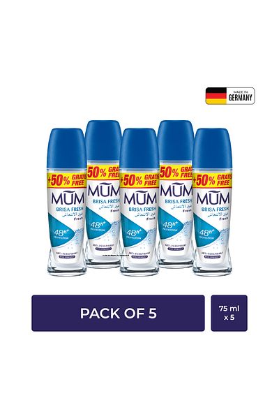 MUM - Deodorant Roll - on 75 ml  - Brisa Fresh   Pack of 5
