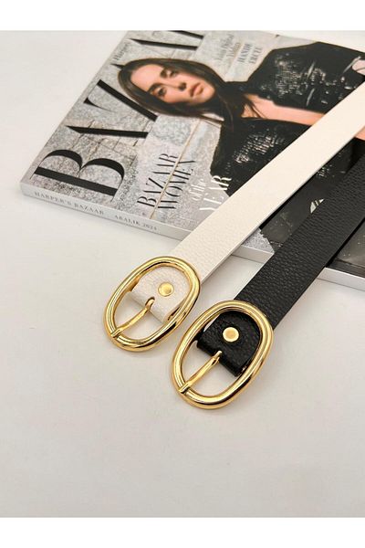 MODAM HİFA 2 bucăți oval cataramă aurie femei curea pantaloni curea rochie curea cămașă curea haină
