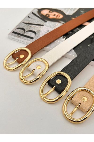 MODAM HİFA 4 bucăți oval cataramă aurie femei curea pantaloni curea rochie curea cămașă curea haină curea