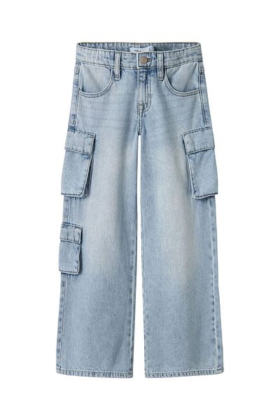 Name it Blugi Albastru deschis Denim decolorat Femei / Fete