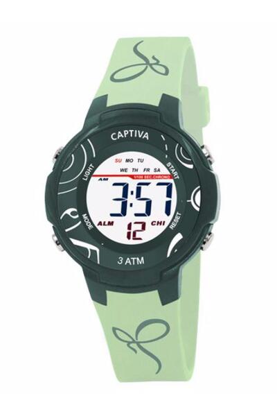 captiva Su Geçirmez Kız Çocuk Alarmlı Aydınlatmalı Kronometreli Kol Saati