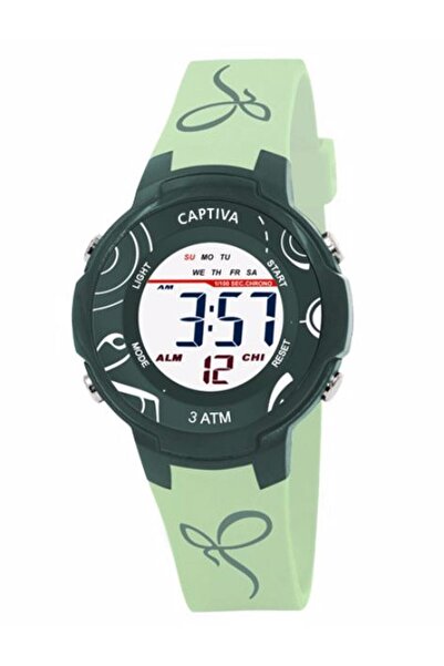 captiva Su Geçirmez Kız Çocuk Alarmlı Aydınlatmalı Kronometreli Kol Saati