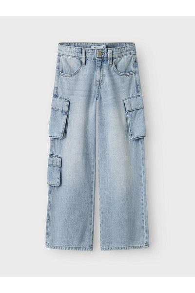 Name it Blugi Albastru deschis Denim decolorat Femei / Fete
