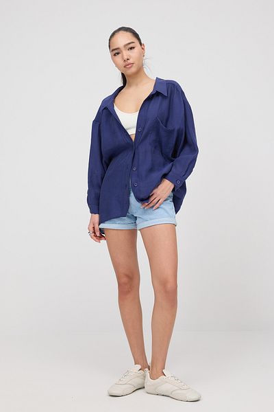 Addax Single Pocket Oversize Shirt G4612-Z2