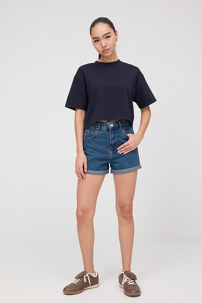 Addax Crew Neck Basic Crop T-Shirt P10377