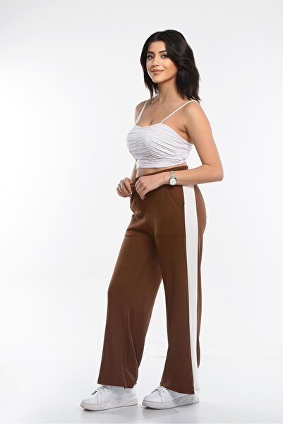 monox Γυναικεία φούτερ Oys Flared Leg ριγέ Jogger Modal