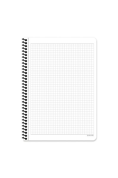 Mielibon Checked Notebook, 80 Sheets Notebook, Spiral Notebook, Checked Notebook Flora, Flower Pattern Notebook