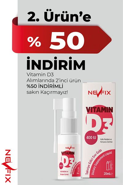 Nevfix Vitamin D3 10 Mcg 400 Iu 20 ml