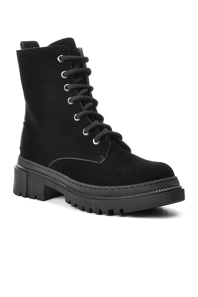 AYAKMOD Black Suede Women's Boots
