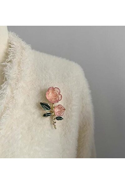 Punky Store Pembe Masal Gülü Broş-brs-058