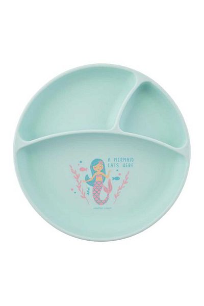 Stephen Joseph Green Silicone Training Plate - Mermaid 6 Months+