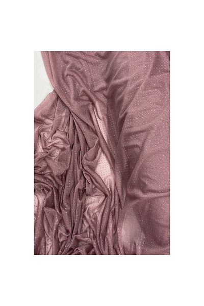 Ceet Markets Raindrop Glitter Evening Dress with Shawl Tulle Fabric Dark Rose Dried 36