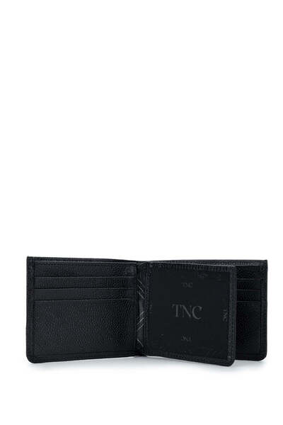 Tamer Tanca Men's Genuine Leather Black Caviar Wallet Wallet