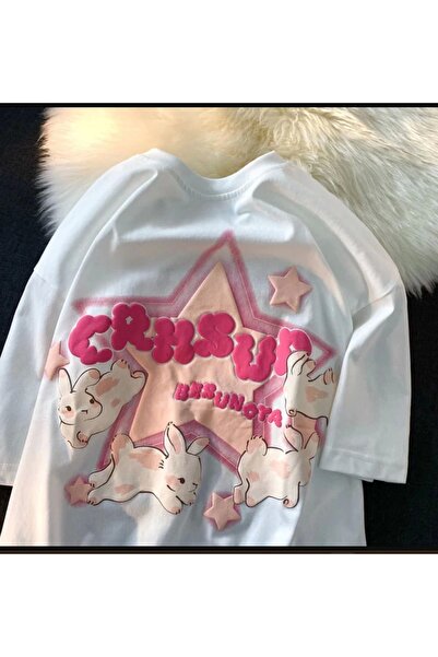 Violon Μπλουζάκι με κοντό μανίκι Unisex με στάμπα Y2K Rabbit