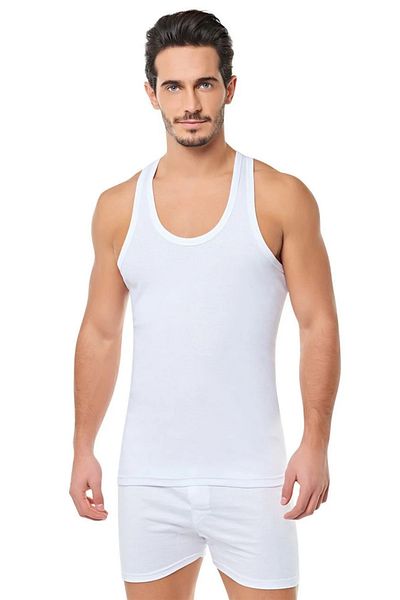 Tutku Λευκό ανδρικό Ribana Sports Rambo Singlet