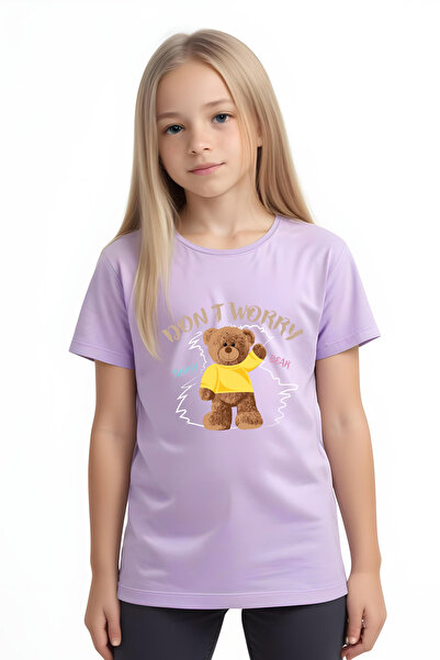 panios kids Κοντομάνικο μπλουζάκι για κορίτσια με στάμπα Worry Bear