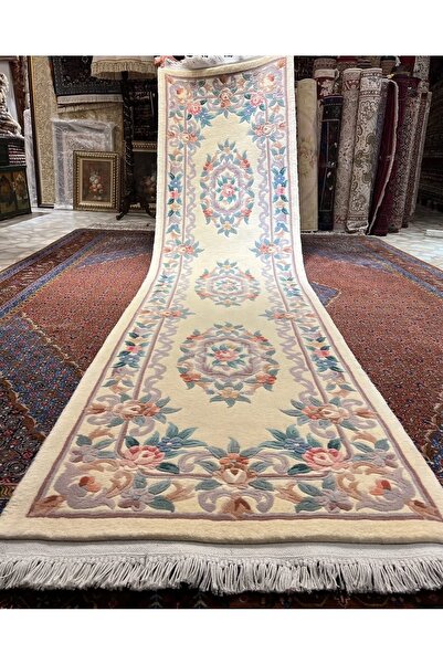 RD RAMAZAN DAĞ EL HALI SANATI El Dokuma Kabartmalı Çin Yolluk Ebat 310x80