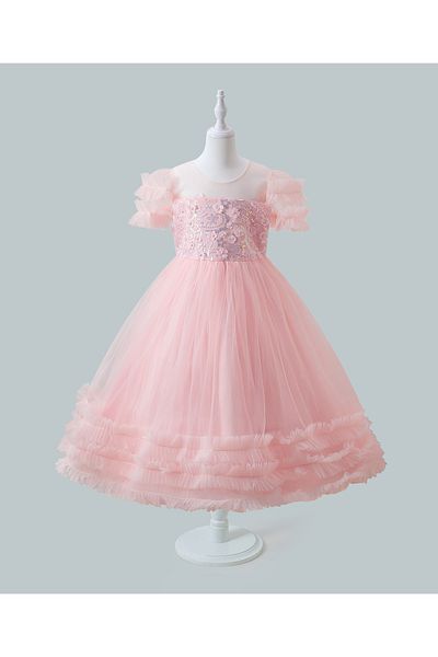Mark & Mia Mark & Mia Floral Embellished Party Dress - Pink