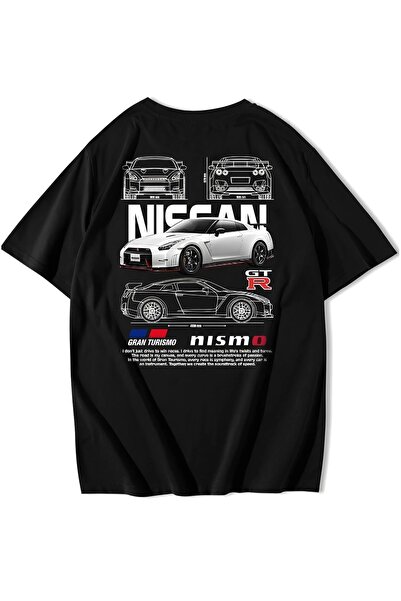 Violon Μαύρο μπλουζάκι Nissan GTR Nismo Unisex Oversize