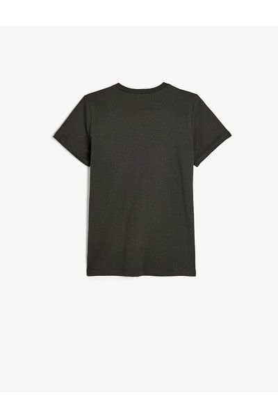 Koton Space Print Crew Neck Cotton Short Sleeve T-Shirt