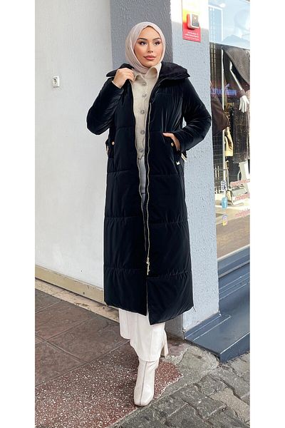 Minel Women's Puffer Jacket with Black Belt - 029