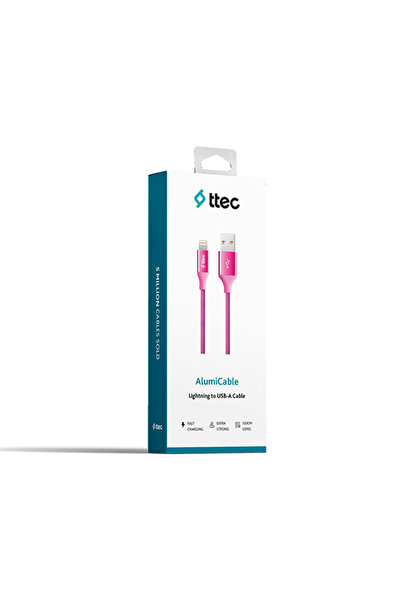 Ttec 2Dk16P Alumicable Iph. Şarj Kablosu Pembe