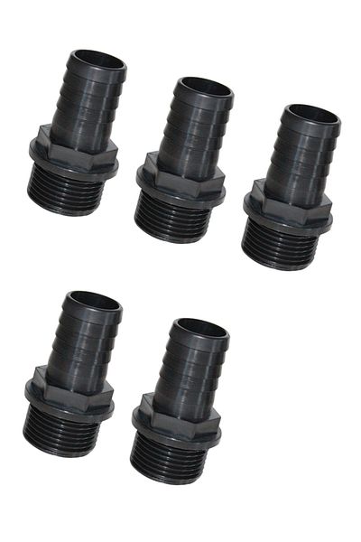 ARANGÜL 1/2" Half Finger Plastic Hose End Fitting Fitting - 5 Pcs