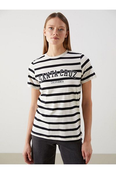LC Waikiki Tricou pentru damă cu imprimeu California cu decolteu rotund de sezon nou - S5BQ75Z8