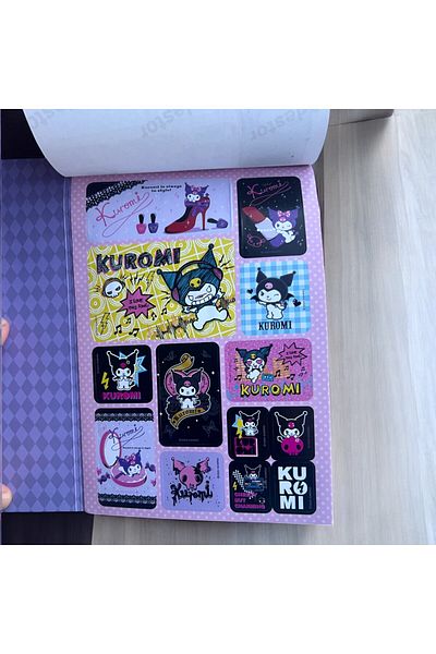 BAK GEL AL Hello Kitty and Friends - Kuromi Sticker Album, Fun Sticker Notebook